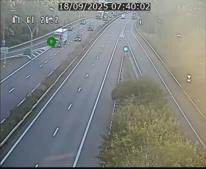 Traffic live webcam Luxembourg Grevenmacher - A1 direction Allemagne - BK 26.2
