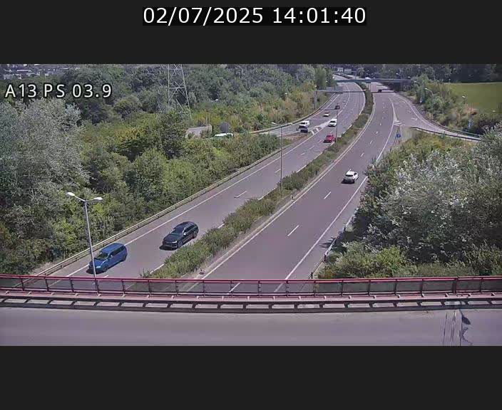 Traffic live webcam Luxembourg Differdange - A13 direction Esch-sur-Alzette - BK 3.9
