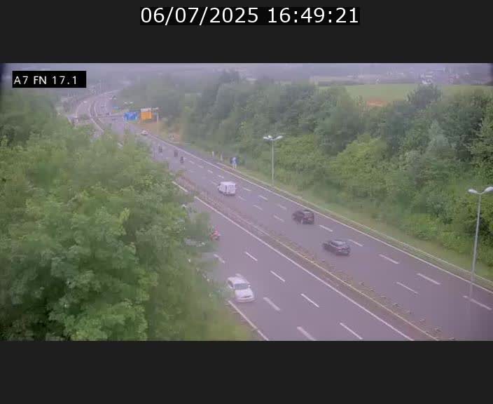 Caméra trafic Luxembourg - A7, Merscherbierg direction Mersch