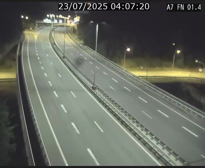 Caméra autoroute Luxembourg A7 - Tunnel Stafelter - direction Echangeur Grünewald