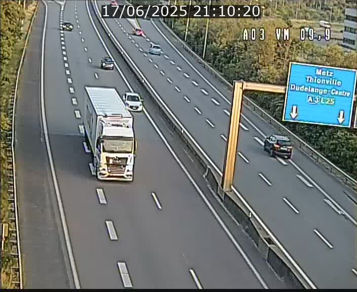Webcam Autoroute à la Croix de Bettembourg - A3 - BK 9.9 - direction France