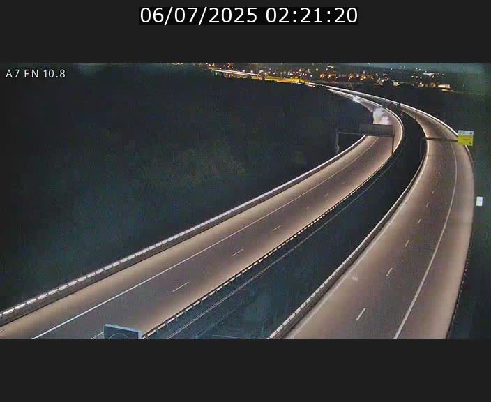Caméra trafic Luxembourg - A7, Tunnel Gousselerbierg, sortie sud, direction rond-point Lorentzweiler (BK 10.8)