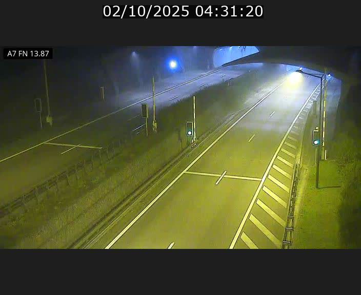 Caméra trafic Luxembourg - A7, Tunnel Gousselerbierg, entrée nord, direction Lorentzweiler