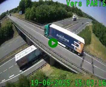Clone of Caméra routière sur l'autoroute A20 au nord de Limoges, à la jonction avec la N520. Vue orientée vers Paris