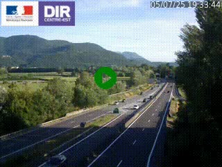 Caméra trafic à Meylan sur la Rocade-Sud de Grenoble en direction d'Aix-en-Provence