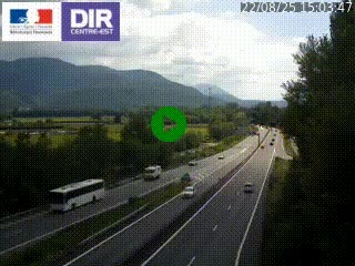 Caméra trafic à Meylan sur la Rocade-Sud de Grenoble en direction d'Aix-en-Provence