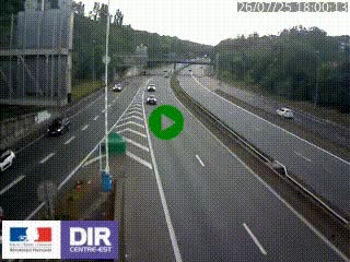 Caméra autoroute sur A6 - Valvert, près de Lyon, en direction de Paris, à hauteur de la sortie 36 Porte du Valvert