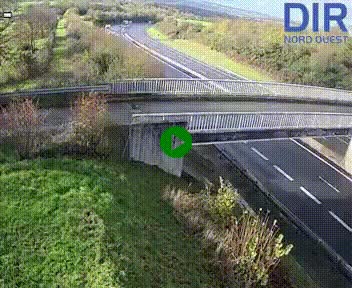 Webcam sur A84 à hauteur de Pont-Farcy, au niveau du pont autoroutier sur la Vire, au sud de Saint-Lô