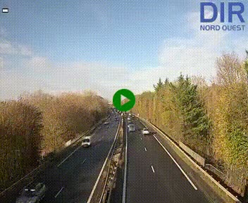 Webcam sur le périphérique de Caen (N814) à l'est de la ville, à Mondeville hauteur de la sortie 2, Presqu'île-Rives de l'Orne, au bout de l'autoroute A13