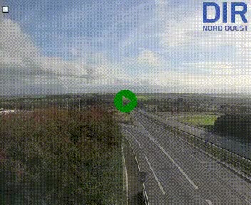 Webcam au début de l'A84 sur le périphérique Ouest de Caen (N814) à hauteur de la sortie 9, Porte de Bretagne