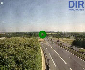 Webcam au début de l'A84 sur le périphérique Ouest de Caen (N814) à hauteur de la sortie 9, Porte de Bretagne