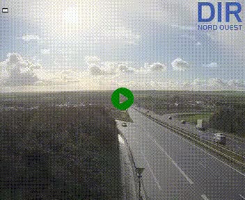 Webcam au début de l'A84 sur le périphérique Ouest de Caen (N814) à hauteur de la sortie 9, Porte de Bretagne