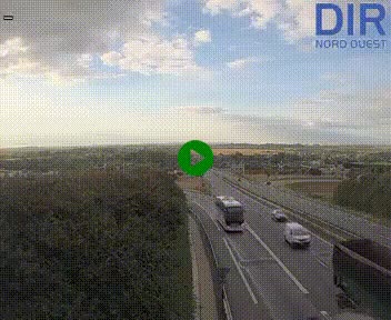 Webcam au début de l'A84 sur le périphérique Ouest de Caen (N814) à hauteur de la sortie 9, Porte de Bretagne