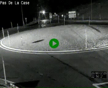 Webcam sur la N22 au niveau du poste frontière entre la France et Andorre à proximité de Pas de la Case à plus de 2000 mètres d'altitude