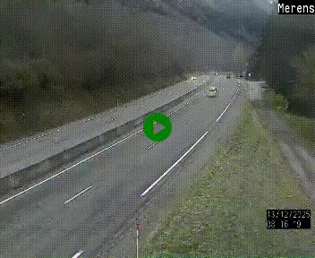 Webcam dans les Pyrénées à hauteur de Mérens-les-Vals sur N320, en direction de Pas de la Casa (Andorre)