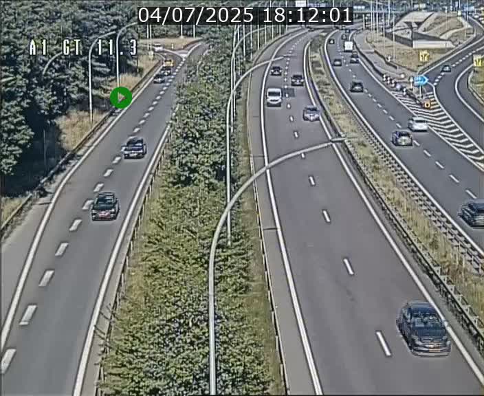 Traffic live webcam Luxembourg Senningerberg - A1 direction Allemagne - BK 11.3