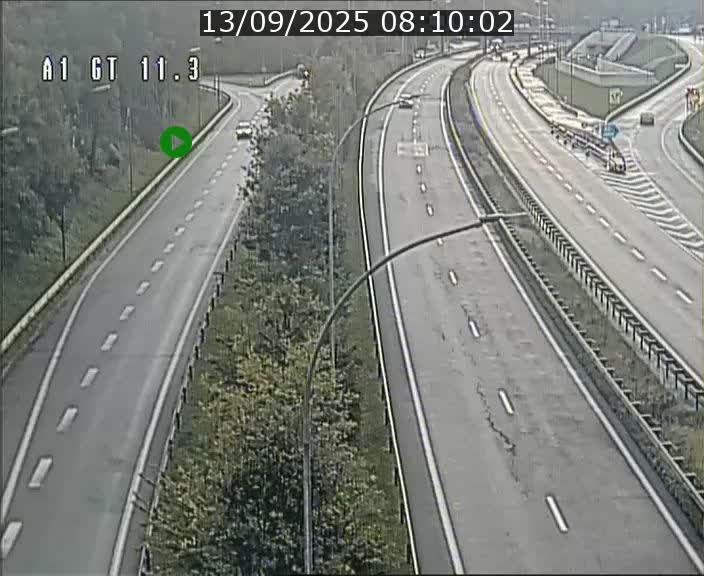 Traffic live webcam Luxembourg Senningerberg - A1 direction Allemagne - BK 11.3