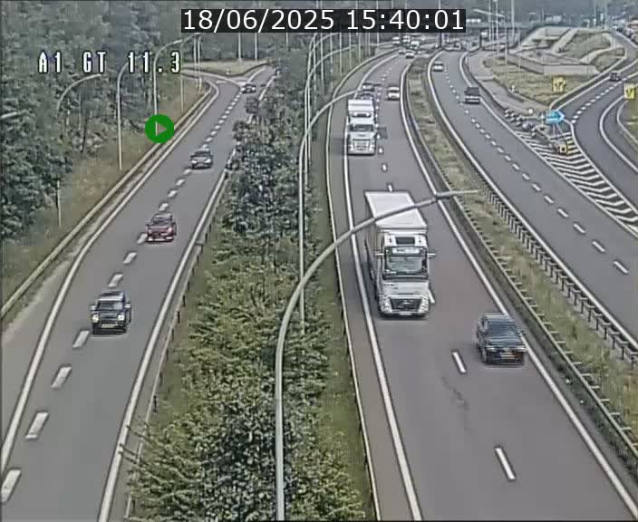 Traffic live webcam Luxembourg Senningerberg - A1 direction Allemagne - BK 11.3
