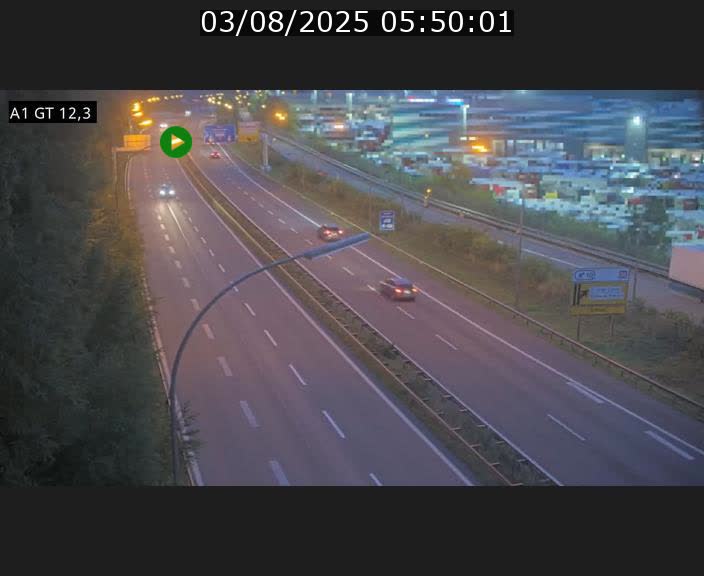 Traffic live webcam Luxembourg Senningerberg - A1 direction Allemagne - BK 12.3