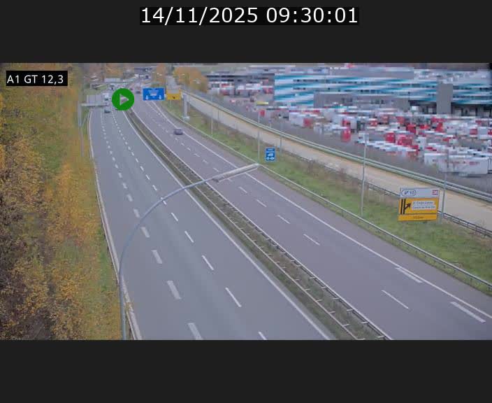 Traffic live webcam Luxembourg Senningerberg - A1 direction Allemagne - BK 12.3