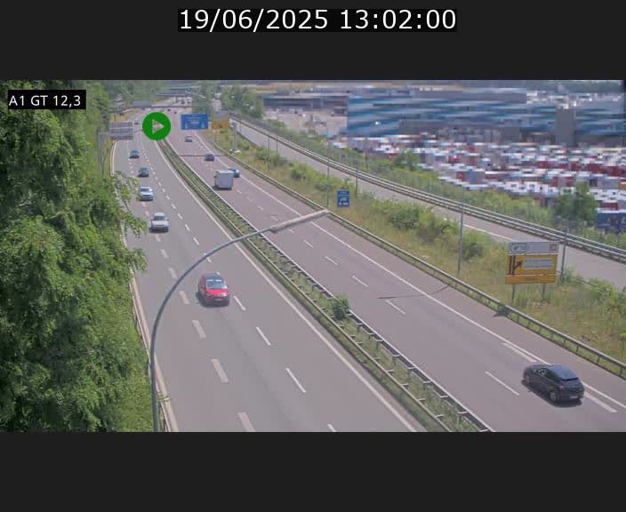 Traffic live webcam Luxembourg Senningerberg - A1 direction Allemagne - BK 12.3