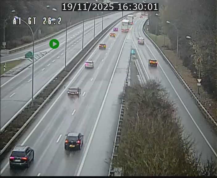 Traffic live webcam Luxembourg Grevenmacher - A1 direction Allemagne - BK 26.2