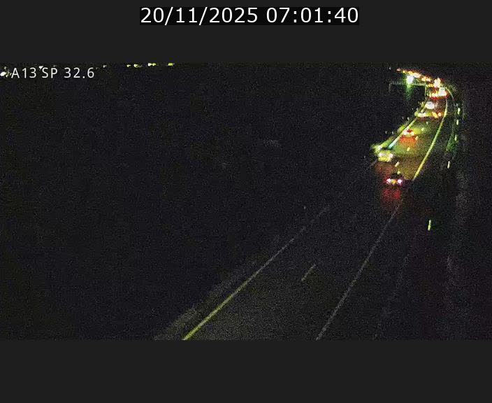 Webcam info trafic A13 à hauteur de Mondorf-les-bains. Vue orientée vers Altwies