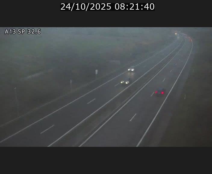 Webcam info trafic A13 à hauteur de Mondorf-les-bains. Vue orientée vers Altwies