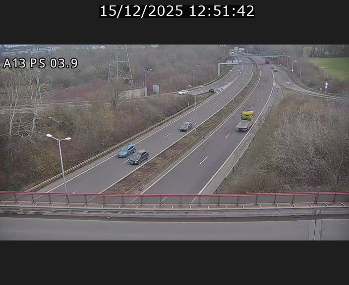 Traffic live webcam Luxembourg Differdange - A13 direction Esch-sur-Alzette - BK 3.9