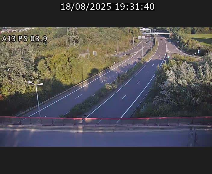 Traffic live webcam Luxembourg Differdange - A13 direction Esch-sur-Alzette - BK 3.9