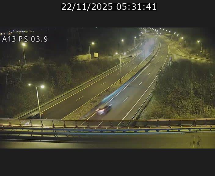 Traffic live webcam Luxembourg Differdange - A13 direction Esch-sur-Alzette - BK 3.9