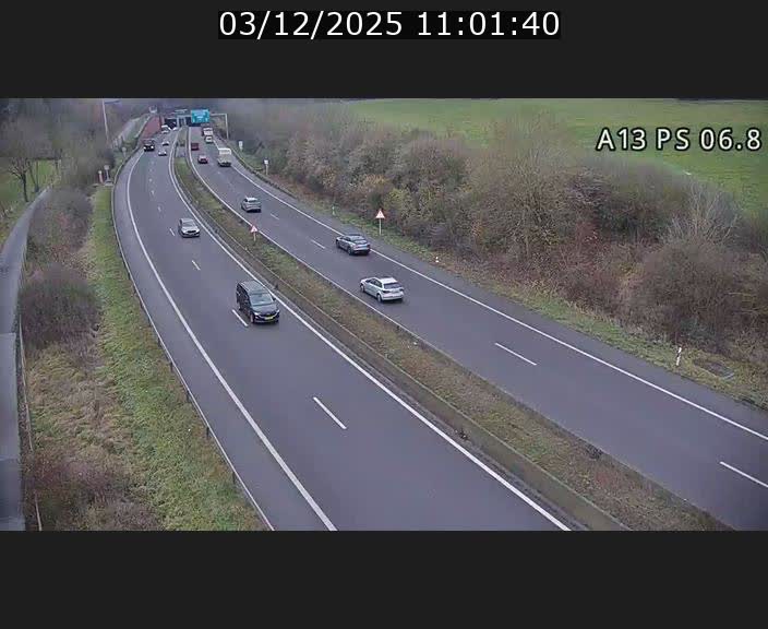 Traffic live webcam Luxembourg Ehlerange - A13 direction Esch-sur-Alzette - BK 6.8