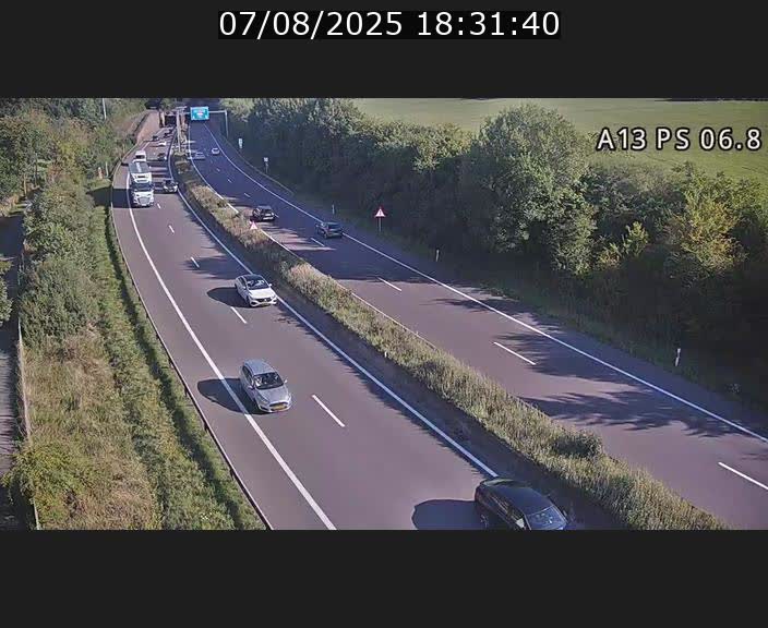 Traffic live webcam Luxembourg Ehlerange - A13 direction Esch-sur-Alzette - BK 6.8