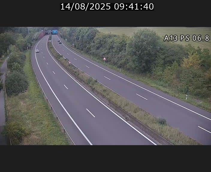 Traffic live webcam Luxembourg Ehlerange - A13 direction Esch-sur-Alzette - BK 6.8