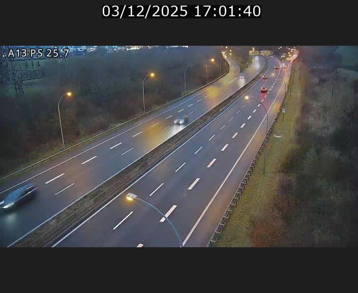 Traffic live webcam Luxembourg Frisange - A13 direction Allemagne - BK 26