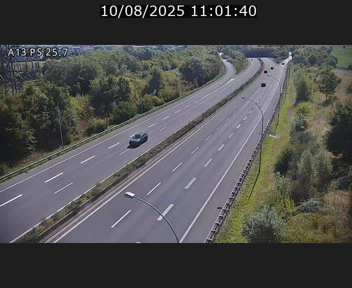 Traffic live webcam Luxembourg Frisange - A13 direction Allemagne - BK 26