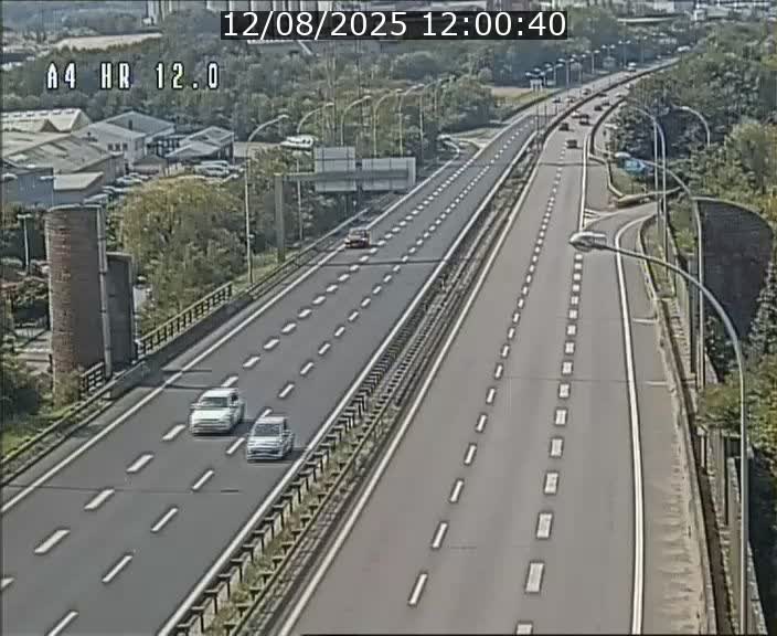 Traffic live webcam Luxembourg Jonction Foetz - A4 - BK 12.0 - direction Esch sur Alzette