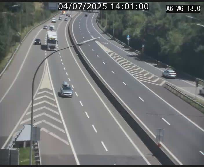 Traffic live webcam Luxembourg Mamer - A6 - BK 13 - direction Luxembourg/France/Allemagne
