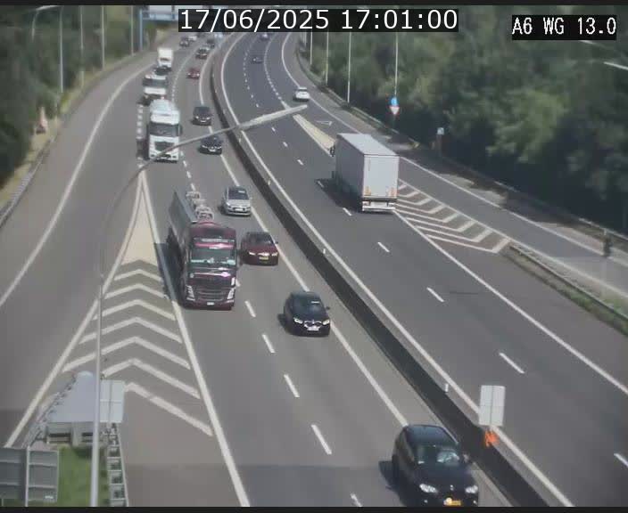 Traffic live webcam Luxembourg Mamer - A6 - BK 13 - direction Luxembourg/France/Allemagne