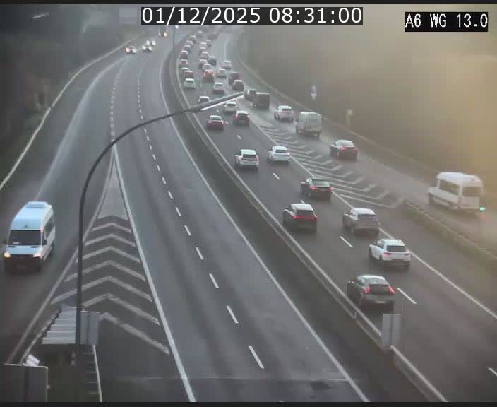 Traffic live webcam Luxembourg Mamer - A6 - BK 13 - direction Luxembourg/France/Allemagne
