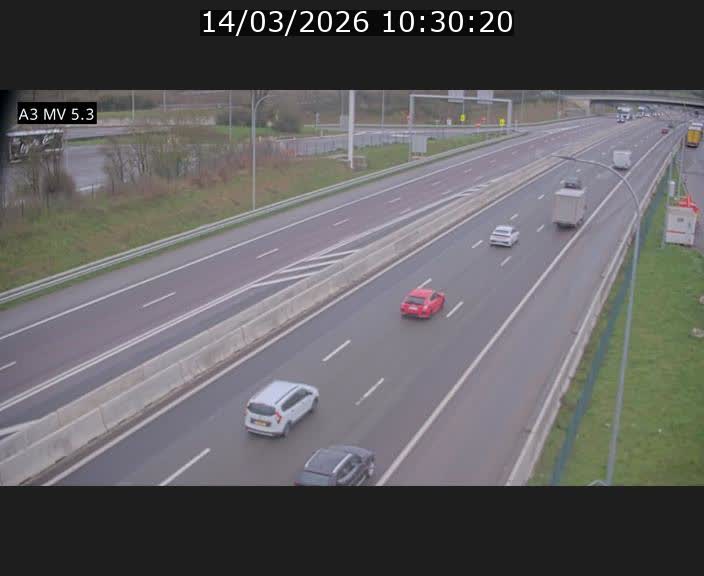 Webcam à l'Aire de Berchem au Luxembourg sur l'A3. Vue orientée vers la France