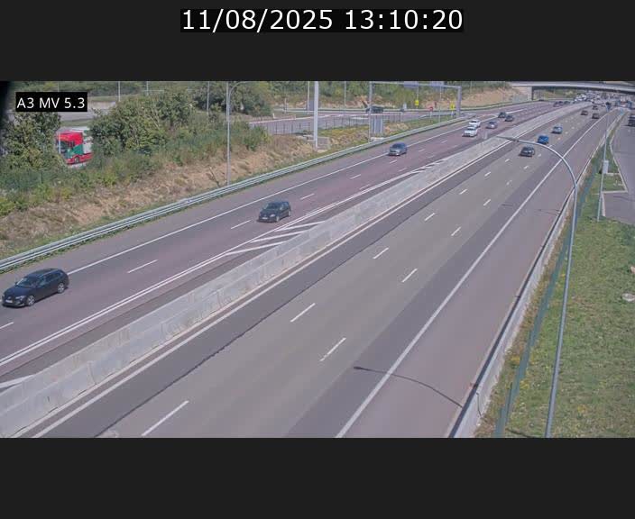 Webcam à l'Aire de Berchem au Luxembourg sur l'A3. Vue orientée vers la France