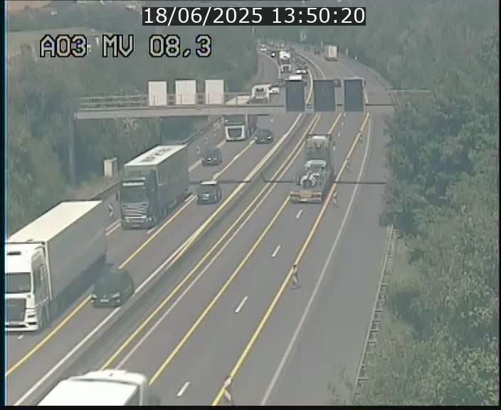 Webcam Autoroute après la Croix de Bettembourg en direction de Luxembourg sur l'A3