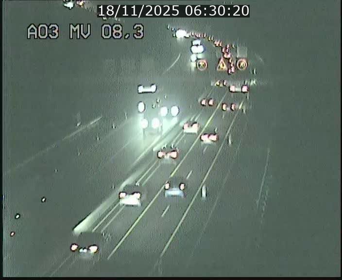 Webcam Autoroute après la Croix de Bettembourg en direction de Luxembourg sur l'A3