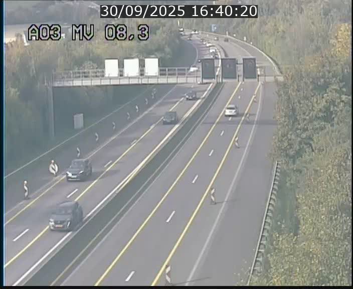 Webcam Autoroute après la Croix de Bettembourg en direction de Luxembourg sur l'A3