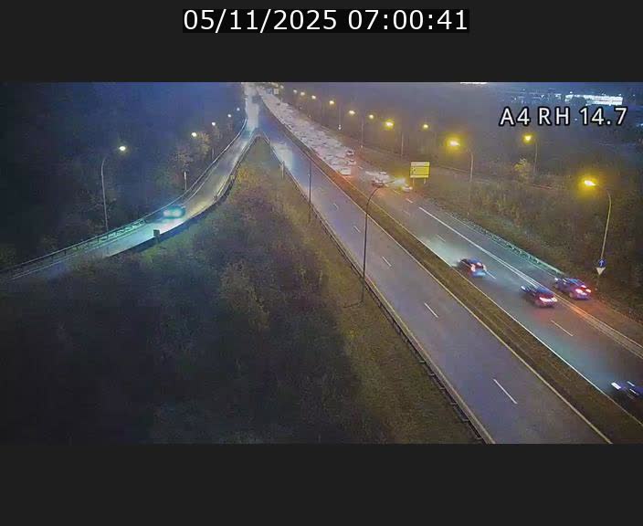 Traffic live webcam Luxembourg Jonction Lankelz - A4 - BK 14.7 - direction Luxembourg