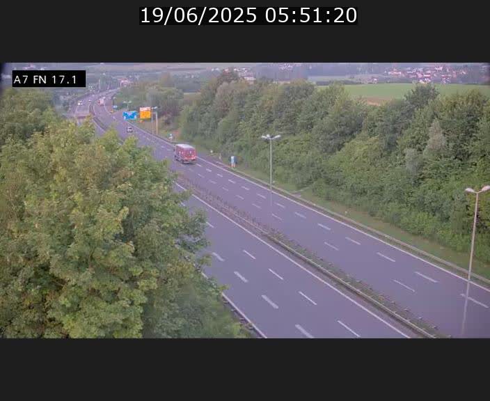 Caméra trafic Luxembourg - A7, Merscherbierg direction Mersch