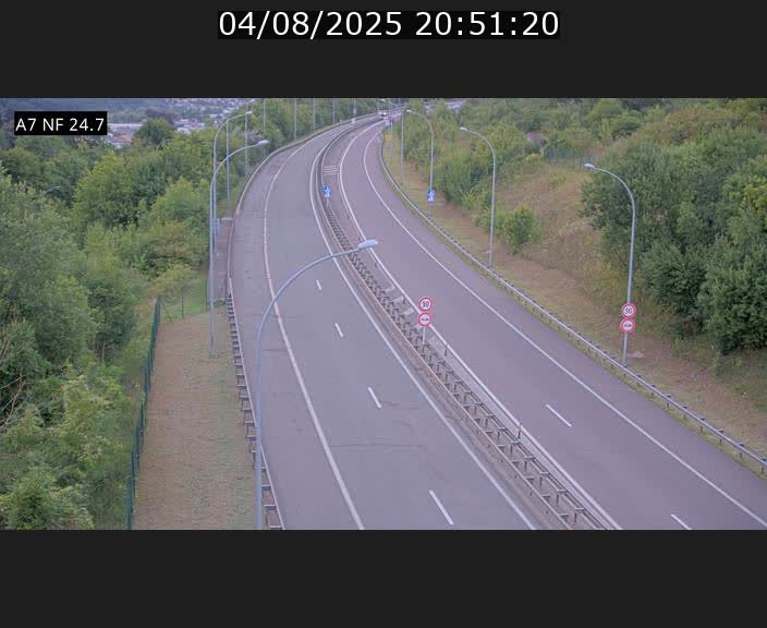 Caméra trafic Luxembourg - A7, Schieren direction Mersch