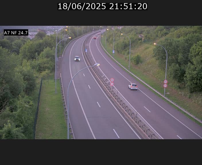 Caméra trafic Luxembourg - A7, Schieren direction Mersch