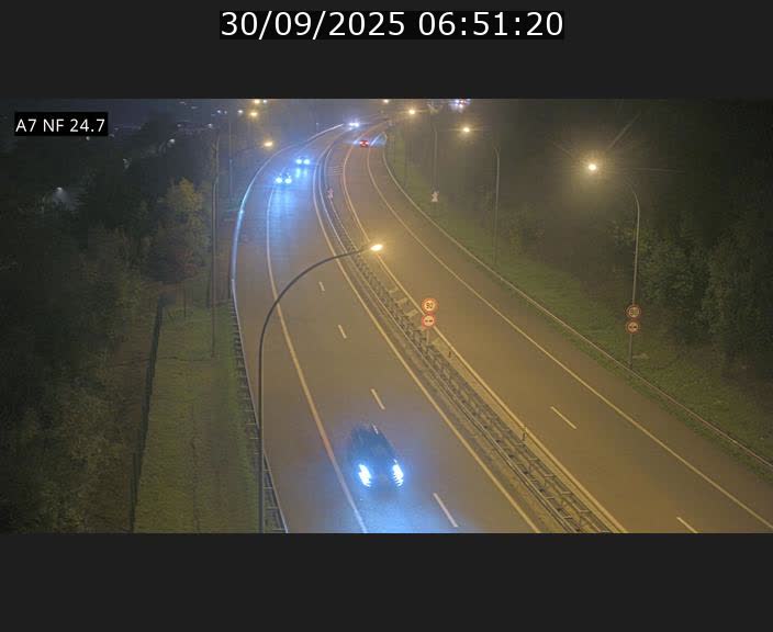 Caméra trafic Luxembourg - A7, Schieren direction Mersch